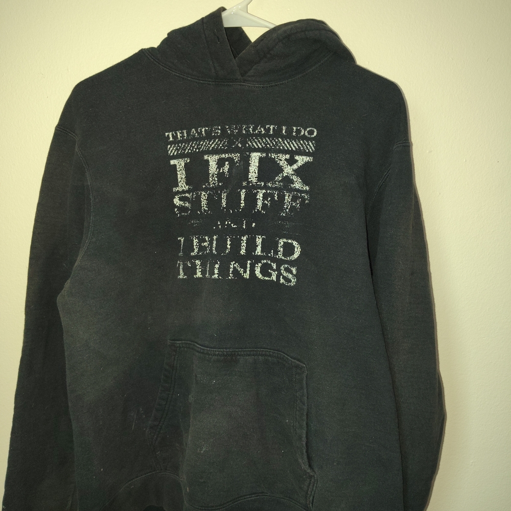 Black Graphic Hoodie for Men